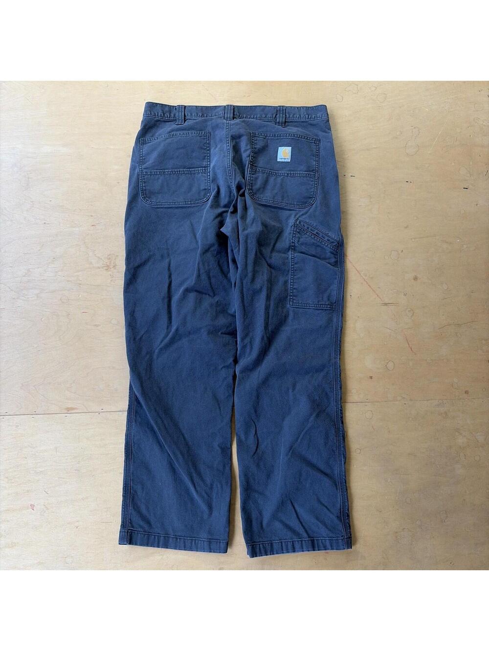 Carhartt Rugged Flex Relaxed Fit Canvas Work Pants Gray Mens 36x30 BN2291-M - Picture 3 of 5